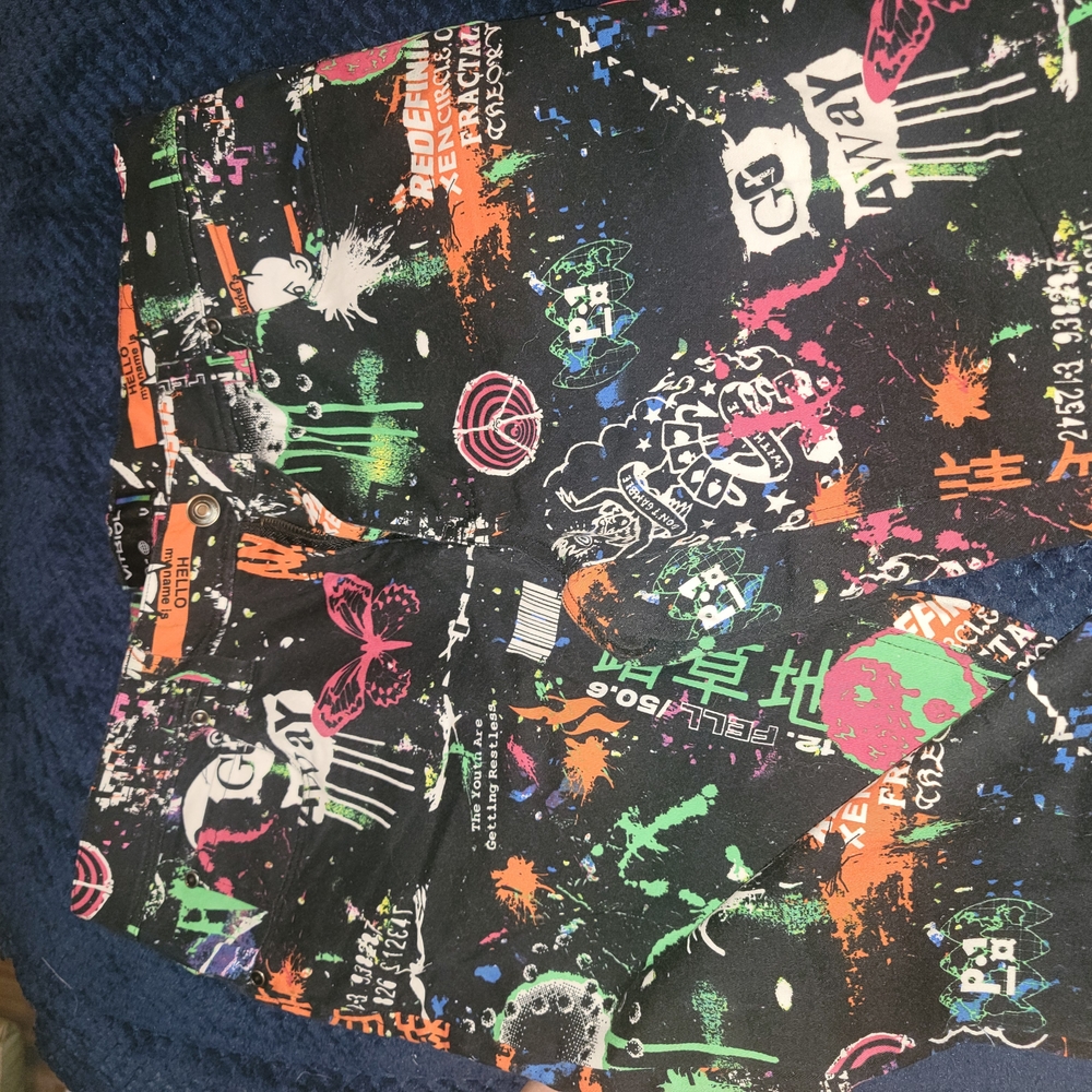 Colorful Graphic Print Shorts